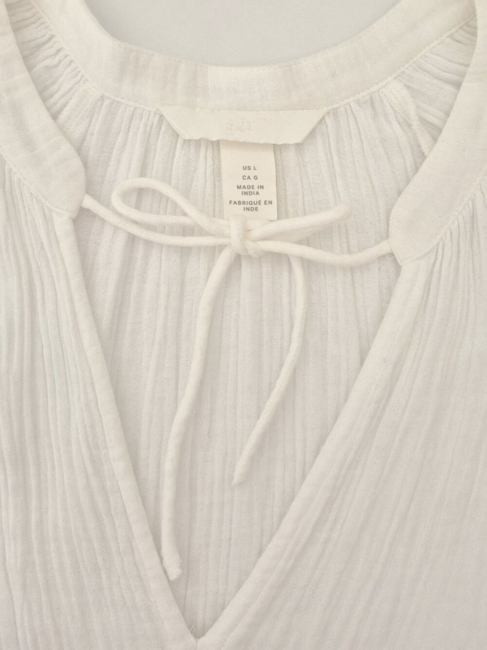 H&M Long Kaftan Dress Cotton Boho Dress White Size L - Picture 11 of 16